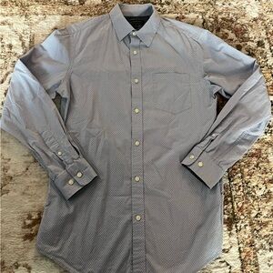 Banana Republic Men's Blue Patterned Shirt